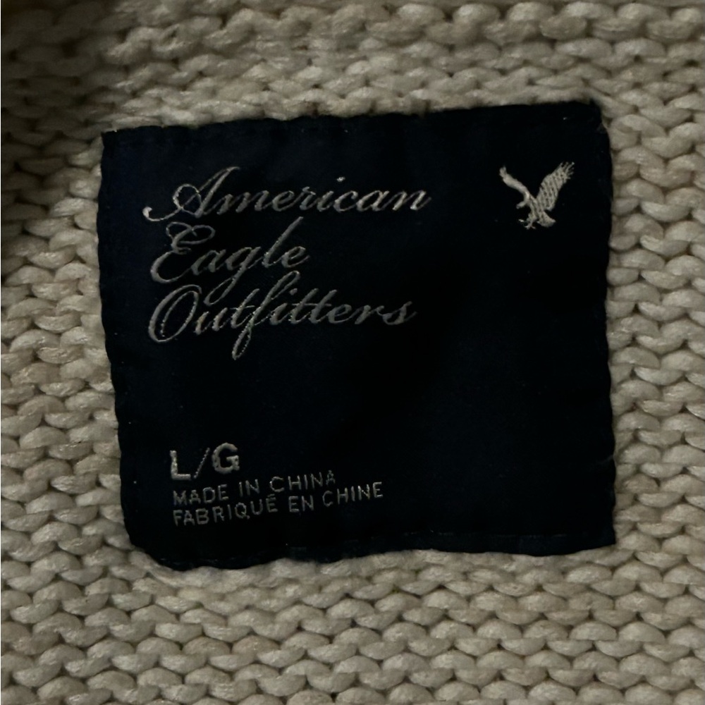 American Eagle Outfitters Cream Knit Pullover